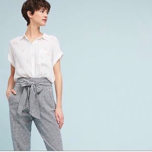 anthropologie | cartonnier gingham cropped trouser